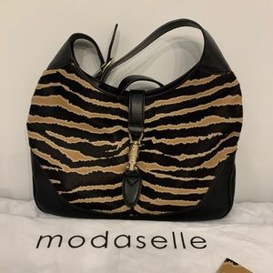 Authentic Gucci zebra pony hair Jackie bag